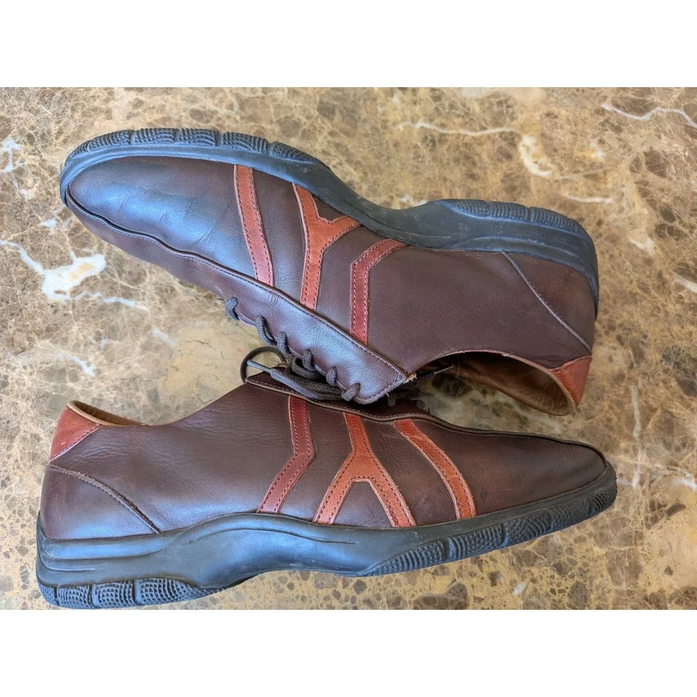 Men's 9.5 E ALLEN EDMONDS Traveler Brown Leather Walking Shoes US MADE